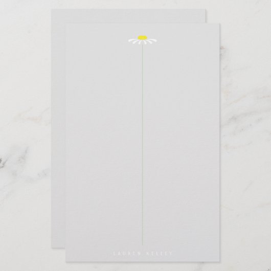 ホワイトデイジー 便箋 (正面/裏面)