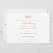 ホワイトデイジー 超音波ベビーシャワー招待状 招待状 (裏面)