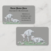 ホワイトデイリーヤギのキッドビジネスカード 名刺 (正面/裏面)