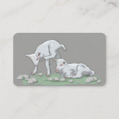 ホワイトデイリーヤギのキッドビジネスカード 名刺 (裏面)