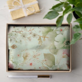 ホワイトデコパージュ 春の花 ピンク・淡緑 薄葉紙 (ギフト)