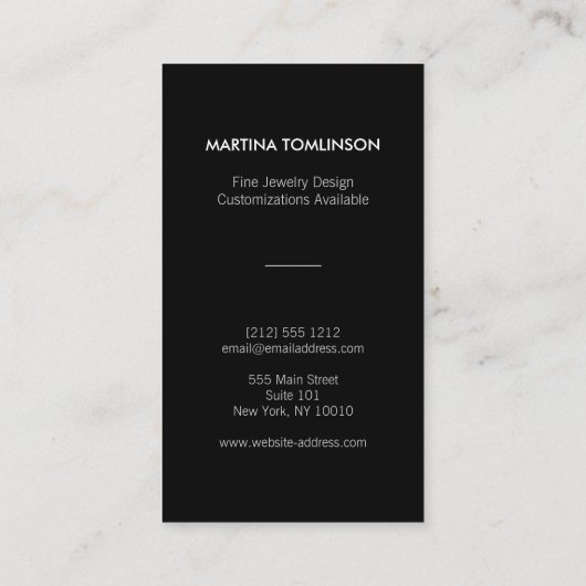 ホワイトデザイナーの名刺の金ゴールド円 名刺 (裏面)