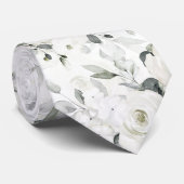 ホワイトデスデモナバラ2シルバーユーカリ結婚プス ネクタイ (ロール)
