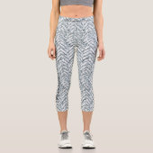 ホワイトデニエレガントムの外観：パーソナライズされたロゴと文字 カプリレギンス (正面)