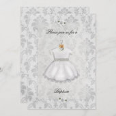 ホワイトデマスクガールバプティスマ招待状 招待状 (正面/裏面)