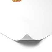 ホワイトデンドロビウムオーキッドフラワースプレーフローラ ポスター (角)