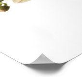 ホワイトデンドロビウムオーキッドフラワースプレー空白のフローラ ポスター (角)