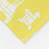 ホワイトデ素朴アオンイエローフリースブランケット フリースブランケット (角)