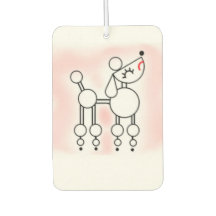 ホワイトトイプードルノベルティエアーフレッシュナー