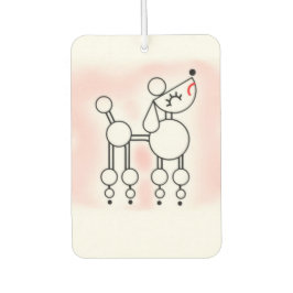 ホワイトトイプードルノベルティエアーフレッシュナー カーエアーフレッシュナー