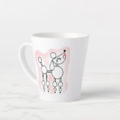 ホワイトトイプードルラテマグ カフェラテマグ (左アングル)