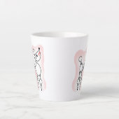 ホワイトトイプードルラテマグ カフェラテマグ (正面)