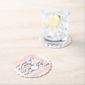 ホワイトトイプードル紙コースター ペーパーコースター (インサイチュ)