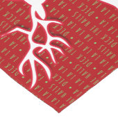 ホワイトトナカイのデッキザ・ホールズモノグラム ショートテーブルランナー (コーナー)