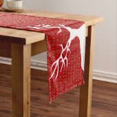 ホワイトトナカイのデッキザ・ホールズモノグラム ショートテーブルランナー (インサイチュ)