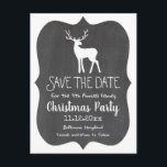 ホワイトトナカイChalkboard年間クリスマスパーティー 案内ポストカード<br><div class="desc">ホワイトトナカイChalkboard年間クリスマスパーティー</div>