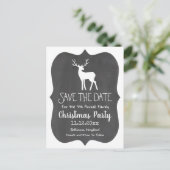 ホワイトトナカイChalkboard年間クリスマスパーティー 案内ポストカード (スタンド正面)