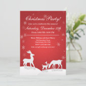 ホワイトトナディアアンドスノーフレークスホリデーパーティー招待状 招待状 (スタンド正面)