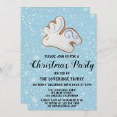 ホワイトトナディアクッキー雪ホリデークリスマスパーティー 招待状 (正面/裏面)