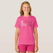 ホワイトトラ中国のガ紙カット新年誕生日GT Tシャツ (正面フル)