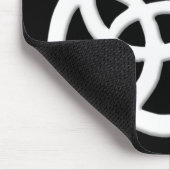 ホワイトトリニティノットケルト猫マウスパッド マウスパッド (コーナー)