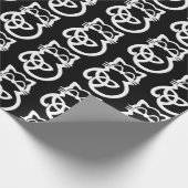 ホワイトトリニティノットケルト猫ラッピング紙 ラッピングペーパー (角)