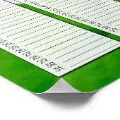 ホワイトトリリウムカスタム日カレンダー ポスター (角)