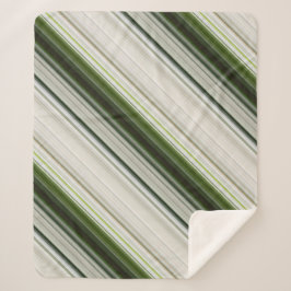 ホワイトトリリウムスホワイトアンドグリーンストライプ シェルパブランケット