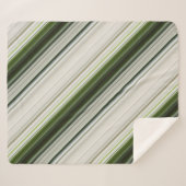 ホワイトトリリウムスホワイトアンドグリーンストライプ シェルパブランケット (正面(横))