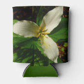 ホワイトトリリウムフラワー春ワイルドフラワー 缶クーラー (正面)