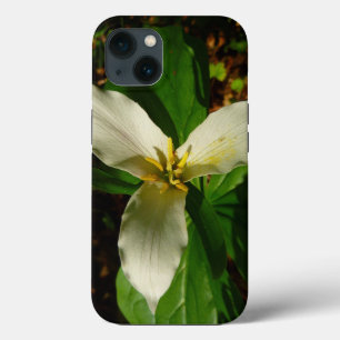 ホワイトトリリウムフラワー春ワイルドフラワー iPhone 13ケース
