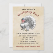 ホワイトトルコサンクスギビングディナー招待状 招待状 (正面)