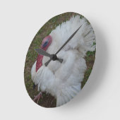 ホワイトトルコ ラウンド壁時計 (傾斜)