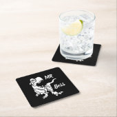 ホワイトトレックスザボスディノ スクエアペーパーコースター (インサイチュ)