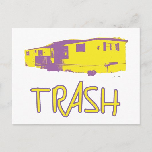 ホワイトトレーラーパークゴミ可哀ばかレッドネック ポストカード (正面)