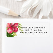 ホワイトトロピカルハイビスカス葉スシッ結婚クズアロハ ラベル (インサイチュ)