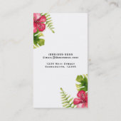 ホワイトトロピカルハイビ離れスカスシッエレガントクフローラ 名刺 (裏面)
