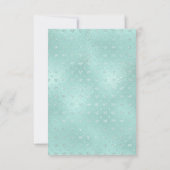 ホワイトトロピックアクア金ゴールドフレーム誕生日ブライダル 招待状 (裏面)