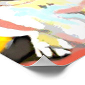 ホワイトドイツシェパードパピープリント ポスター (角)