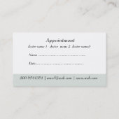 ホワイトドクターカデュセスメディカルクリニックアポイントメント 予約カード (裏面)