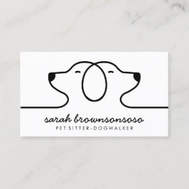 ホワイトドッグのロゴピッターの獣医 名刺