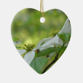 ホワイトドッグウッドフラワーズオーナメント セラミックオーナメント (右)