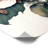 ホワイトドッグウッド花アートプリントポスター ポスター (角)