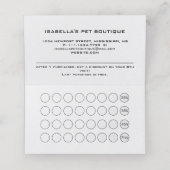 ホワイトドッグポーオンブラックペットグルーミングサービス ロイヤリティカード (内部開封)