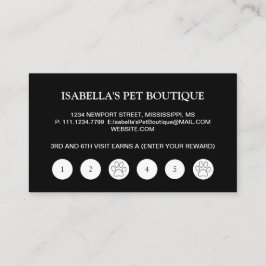 ホワイトドッグポーオンブラックペットグルーミングサービス ロイヤリティカード