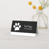 ホワイトドッグポーオンブラックペットグルーミングサービス 予約カード (正面)