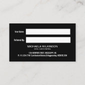 ホワイトドッグポーオンブラックペットグルーミングサービス 紹介カード (裏面)