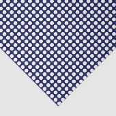 ホワイトドットオンネイビーブルーティッシュペーパー 薄葉紙 (詳細)