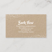 ホワイトドットサロンメイクアップ美容師クラフト 名刺 (裏面)