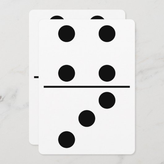 ホワイトドットドミノカスタムパーティー 招待状 (正面/裏面)